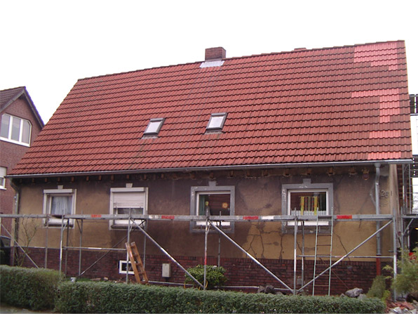 Dach vor der Reinigung