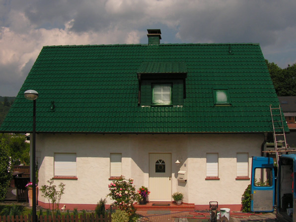 Dachbeschichtung in Grün